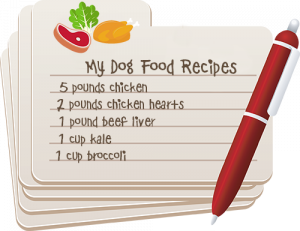 Recipe Cards for Making Raw Dog Food